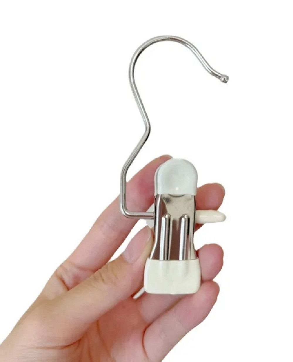 Portable Clothes Pegs Windproof Anti-slip Drying Clip Hook 4ps