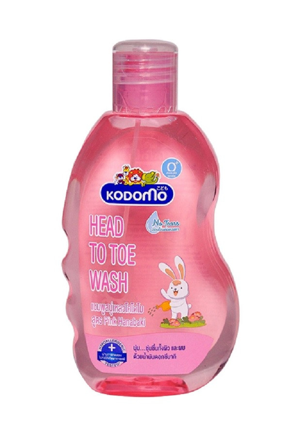 Kodomo Head to Toe Wash Pink Hanabaki 0+ 100ml