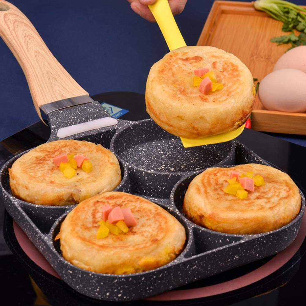 Egg Frying Pan 4-Cup Nonstick Pancake Pan, Poached Egg Cooker