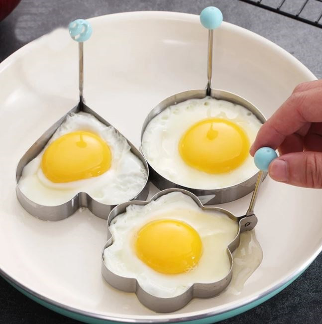 Egg Fry Mold Stainless Steel 3 Different Shape
