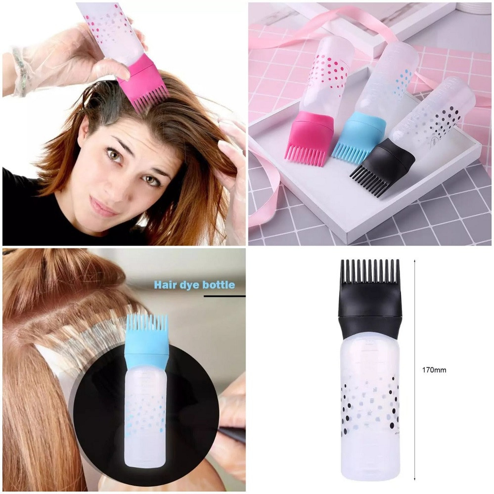 Oil Bottle- Oil Comb- Hair Tools Applicator Brush Bottles- 120ml