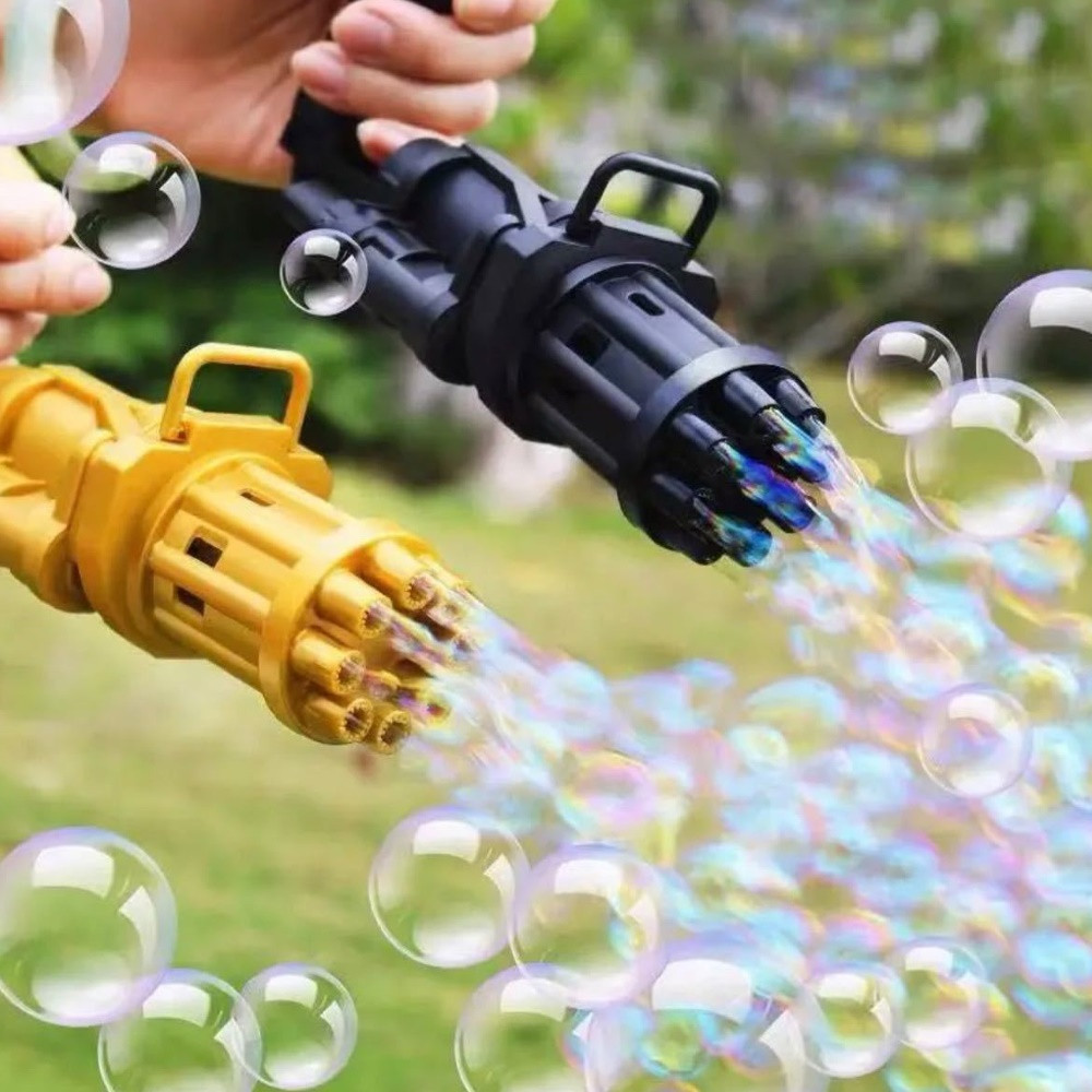 Kids Electric Gatling Bubble Gun Toys Summer Soap Water Bubble Machine.