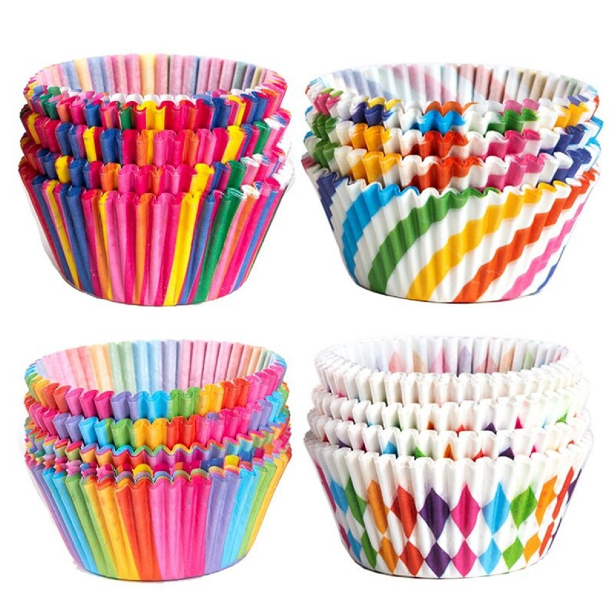 Cups cake mold- 25 pcs, Regular size Assorted Paper Cupcake Liners Muffin Cases Baking