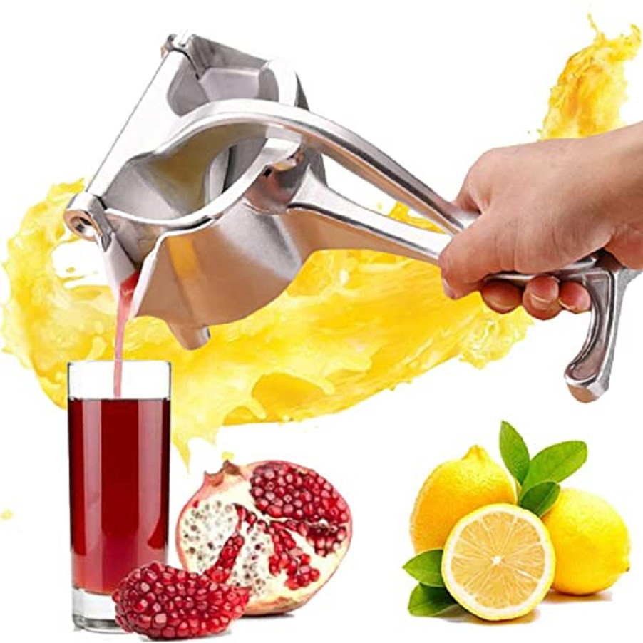Fruit Press Stainless Steel Manual Hand Juice Press Squeezer Fruit Juicer Extractor