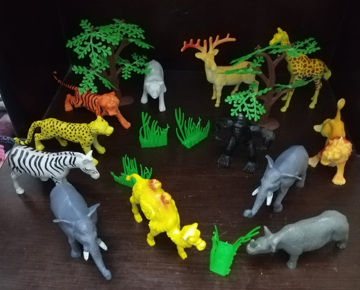 Animal Kingdom Set For Kids -(Multicolor) Tiny Animals Figures, Jungle Animal Toy Set
