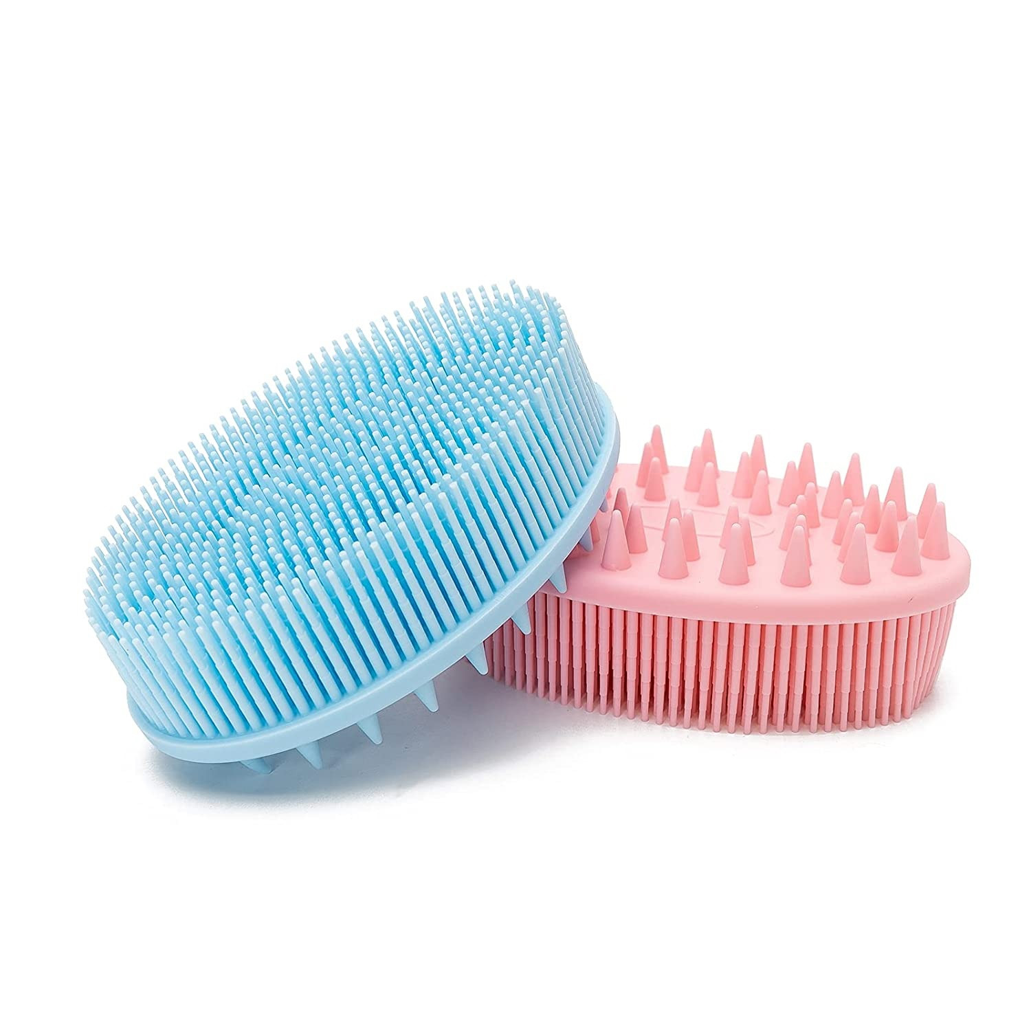 2 In 1 Silicone Loofah Body Scrubber, Soft Rubber Loofahs, Sponge Scrubber Brush.