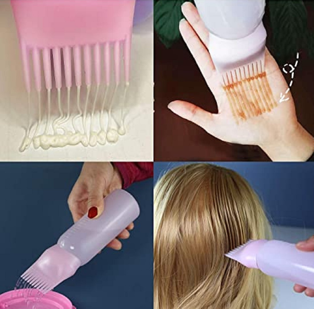 Hair Oil Bottle- Oil Comb- Hair Tools- Hair Dye Applicator.