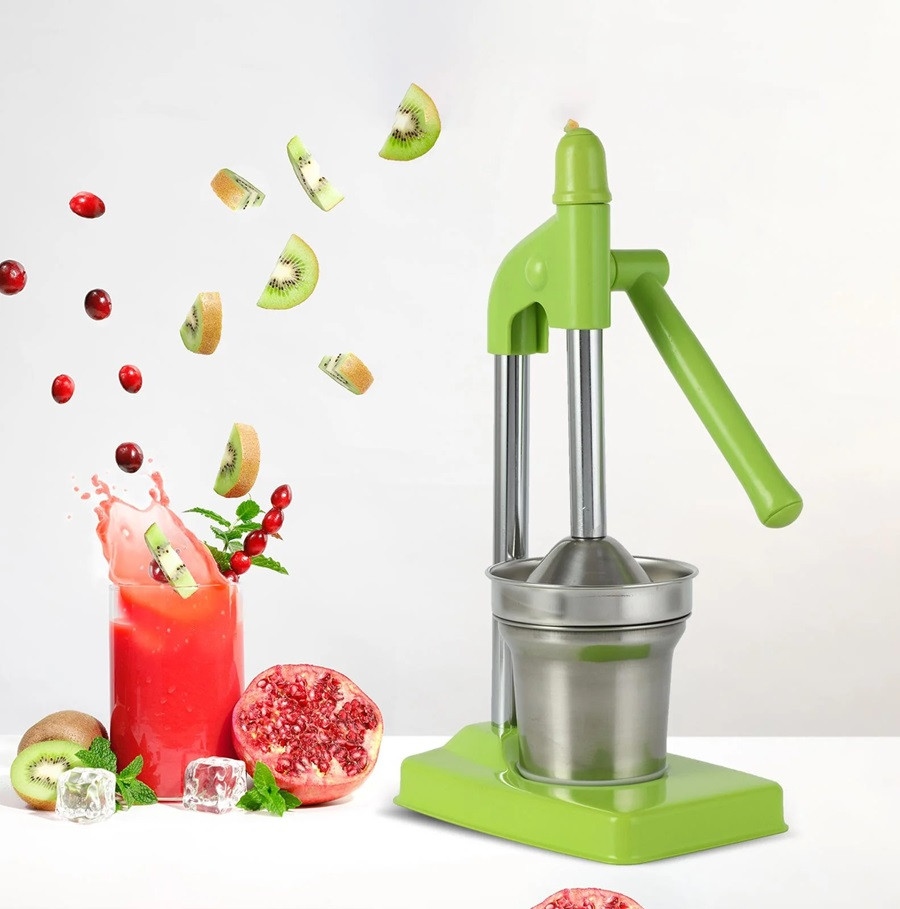 Hand Press Fruit Juicer Professional Commercial Grade For Lemon Orange Argent