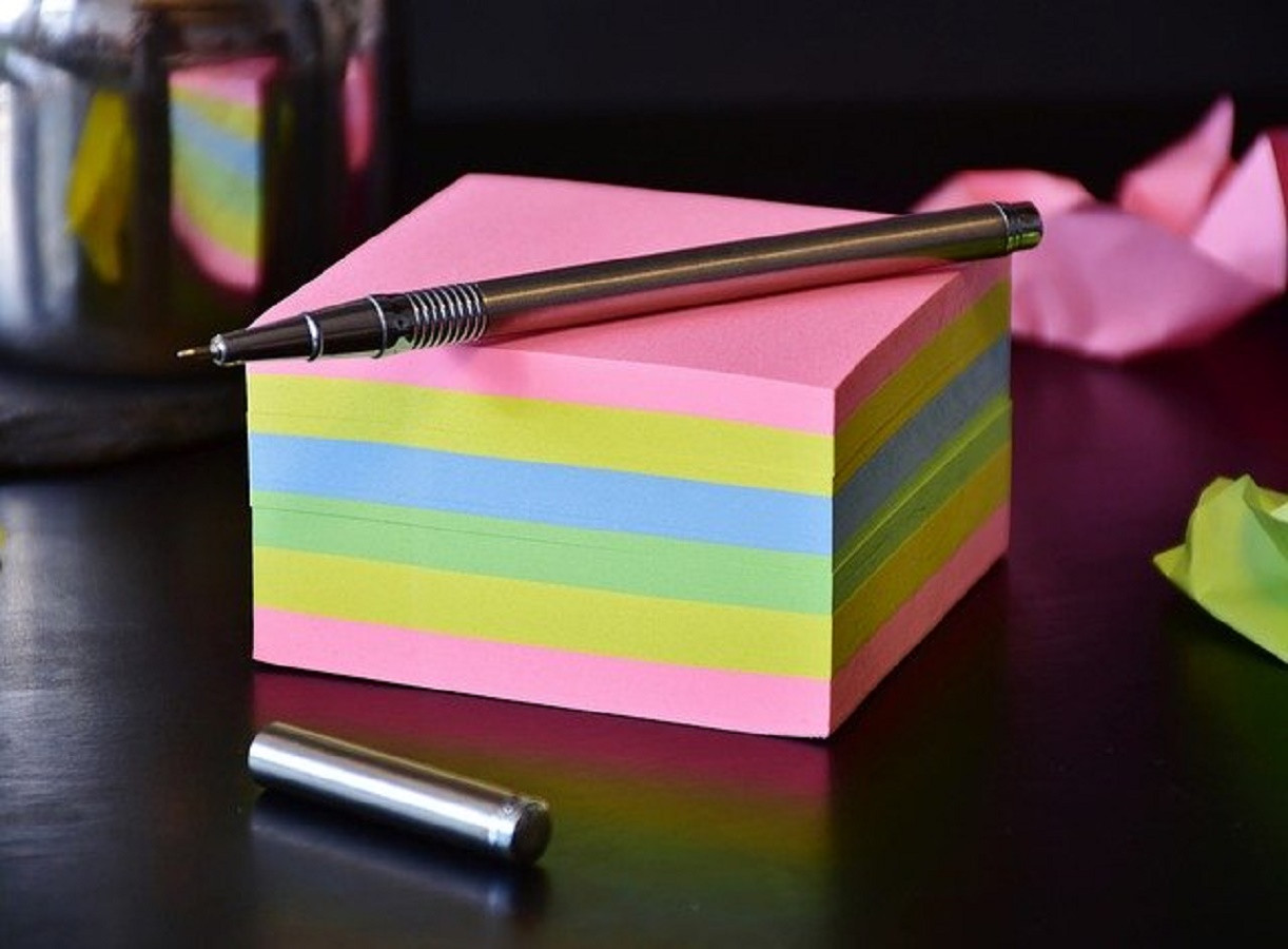 Sticky Notes 3x3" Post It Note Pads 5 Colors 300 Sheet.