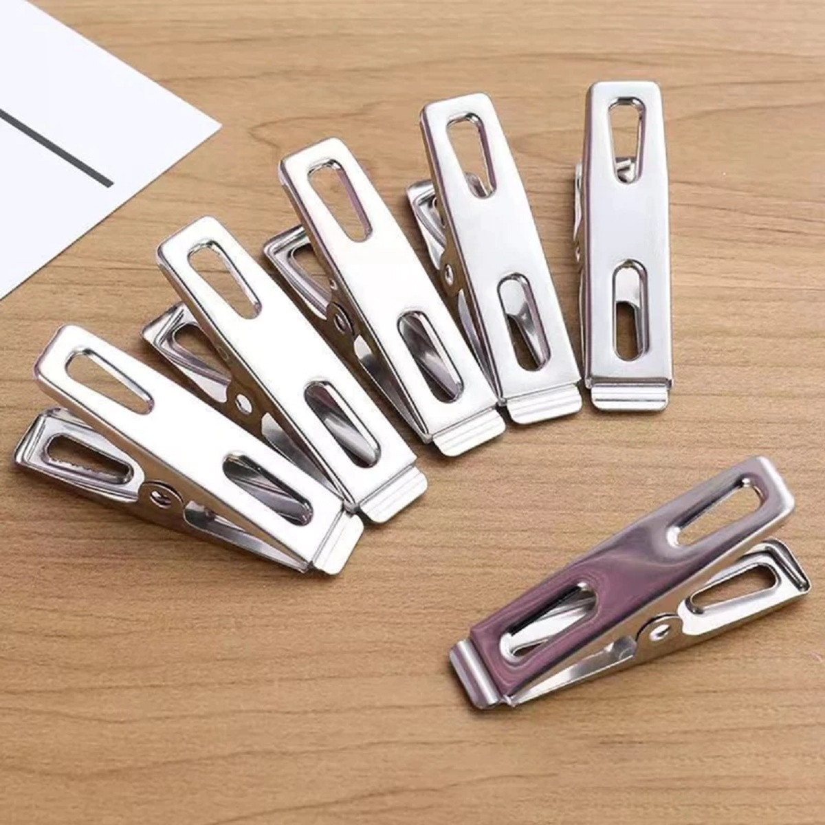 Stainless Steel Clips - 20-Pcs For Drying Hanger Rack (Silver Cloth Clips) - Hanger