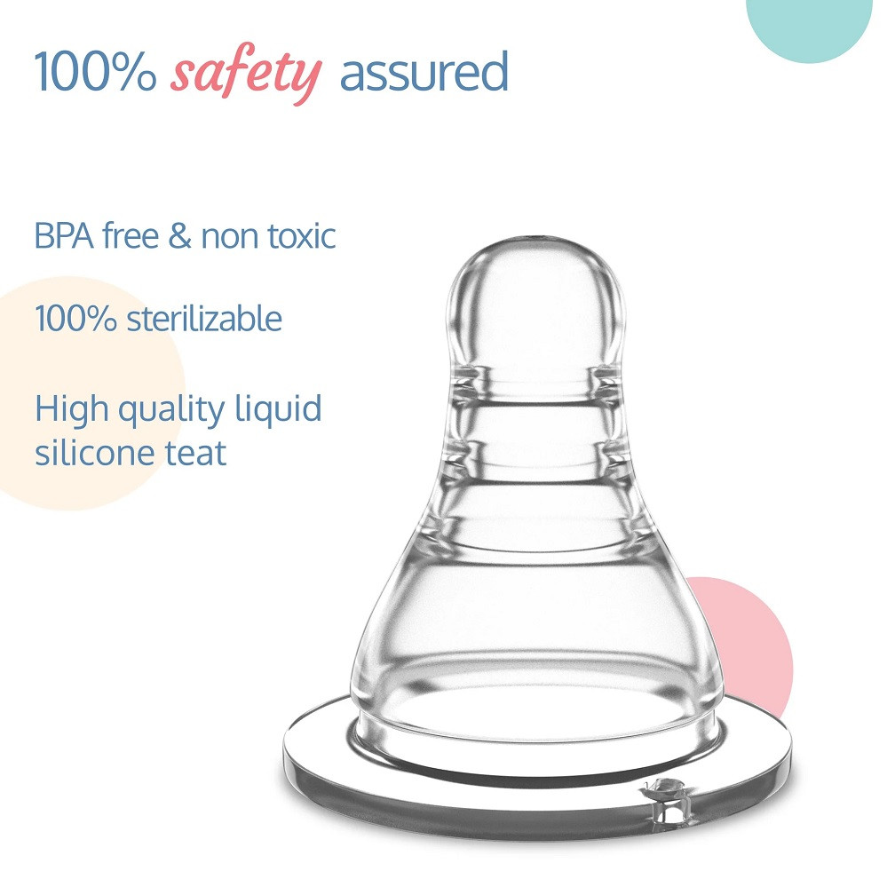 Baby Smile Standard Neck Soft Silicone Nipple 3 Pcs