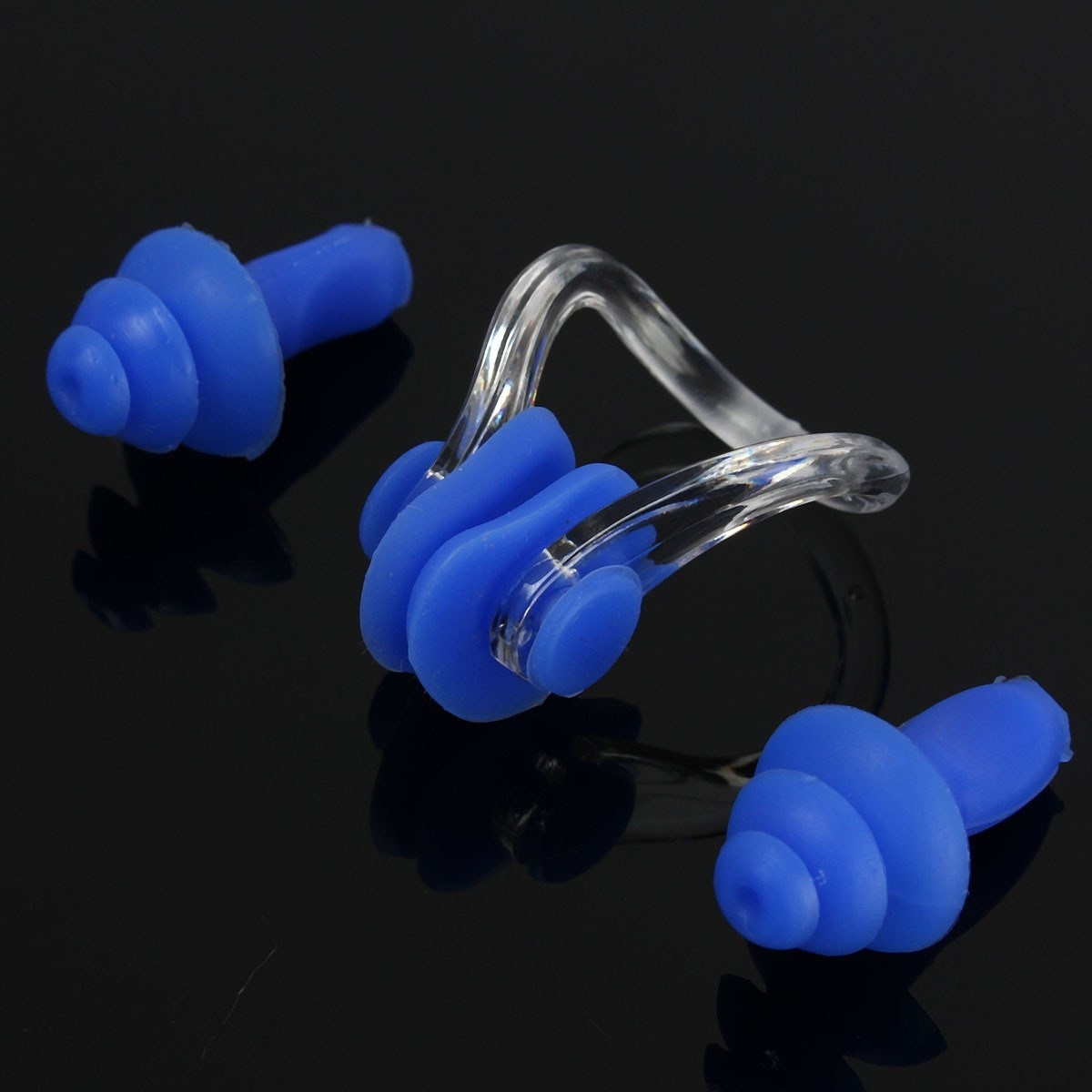 Swimming Nose Buds Ear Plugs Set Soft Silicone Swimmer Unisex Nose Buds & Earbuds.