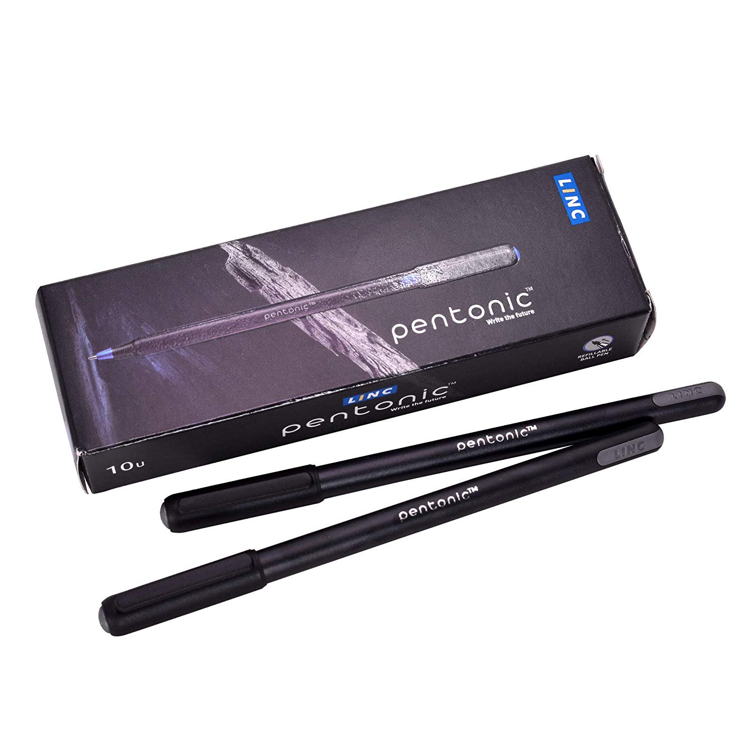 Pentonic Pen Smooth Ball Pen Set 10 Pcs Black