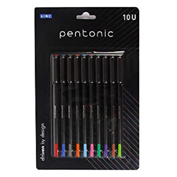 Pentonic Pen Smooth Ball Pen Set 10 Pcs (Multicolor)