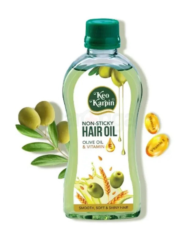 Keo Karpin Non-Sticky Hair Oil with Olive Oil & Vitamin E- 300ml (India)