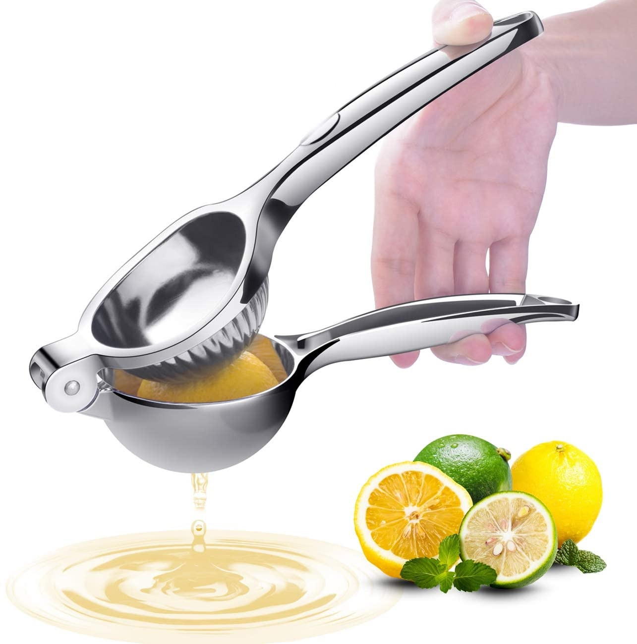 High Quality Big Stainless Steel Lemon Squeezer Press Manual Citrus Juicer, Heavy Duty Metal 1 Pcs