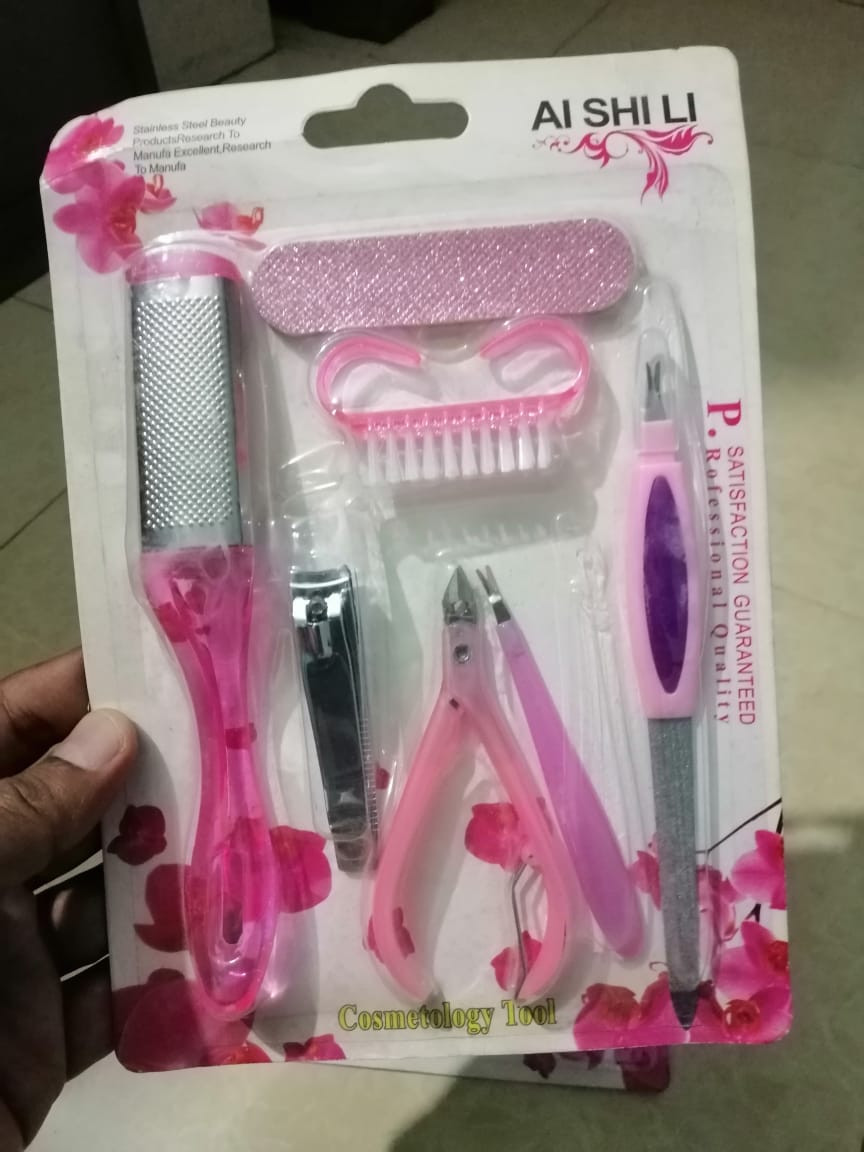 Nail Manicure Tool Kit, For Adult Girls Beauty Accessories (7 pcs set)