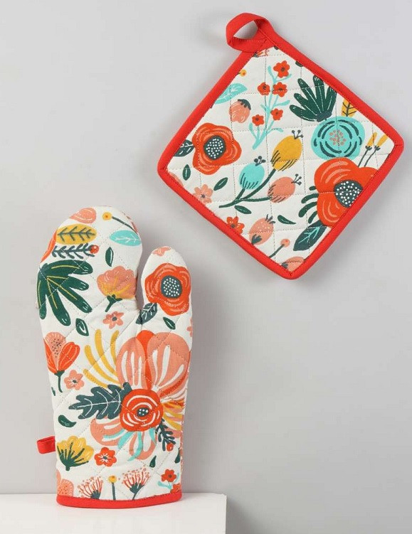 Oven Mitts & Pot Holder Heat resistant gloves Kitchen Safety