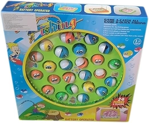 Big Fishing Board Game, 27 Fish - 4 Players - Multicolor, One Size (Age-3+)