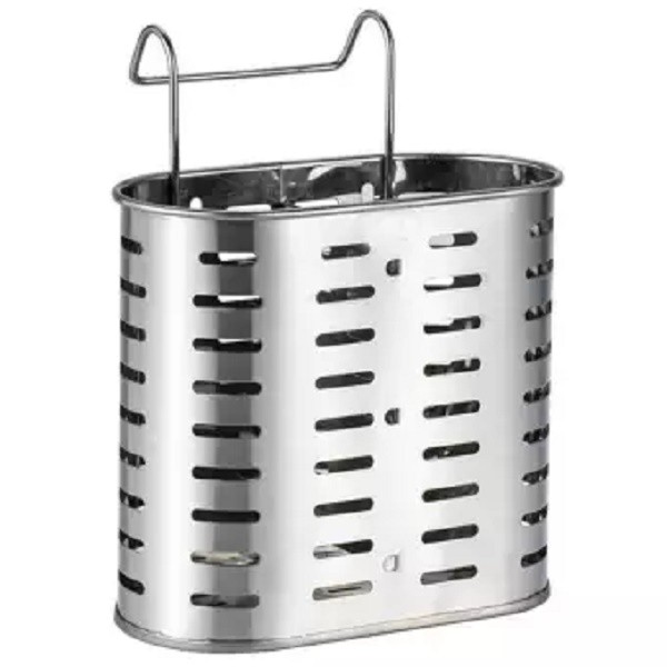 Stainless Steel Hang Rack- Chopsticks/Spoon/Fork/Knife Drain Basket Cutlery Hang Vertical Storage Drainer