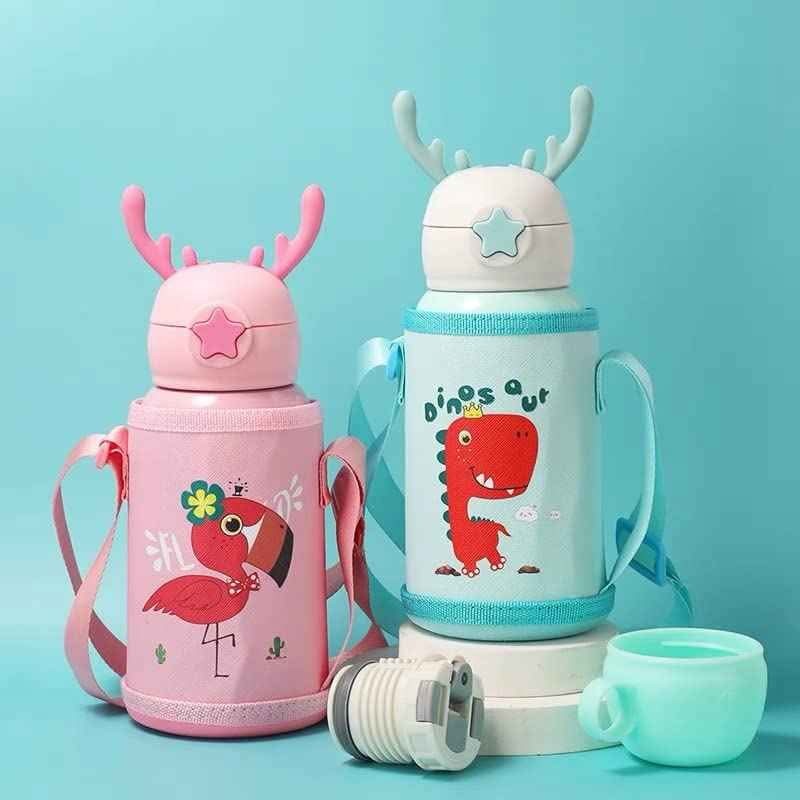 Thermos Water Bottle With Pouch For Kids 500ml.